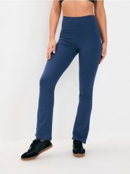 Legginsy flare GYM HARD - granatowy. Niebieskie legginsy damskie Sinsay, l, bez wzorów. Za 49.99 zł.