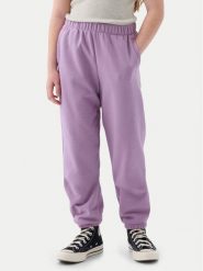 Gap Spodnie dresowe 870901-07 Fioletowy Relaxed Fit. Fioletowe spodnie dresowe dziewczęce GAP, bez wzorów, z bawełny. Za 99.99 zł.