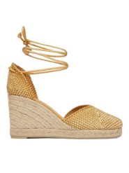 Castañer Espadryle Cora 026131-1003 Beżowy. Brązowe espadryle damskie Castañer, bez wzorów, z materiału, bez obcasa. Za 849.99 zł.