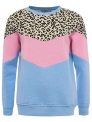 Zwillingsherz Bluza "Konny" w kolorze błękitno-jasnoróżowym rozmiar: M. Niebieskie bluzy damskie Zwillingsherz, m, bez wzorów, z bawełny, bez kaptura. Za 193.24 zł.
