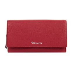 Tamaris Portmonetka TAS Amanda Portfele 1 ct Czerwony Damski. Czerwone portfele damskie Tamaris, z aplikacjami, z materiału. Za 287.99 zł.