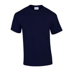Ciężka Bawełniana Koszulka Unisex Dla Dorosłych. Niebieskie bluzki damskie GILDAN, m, bez wzorów, z bawełny, bez kołnierzyka, bez ramiączek. Za 49.99 zł.