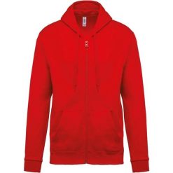 Bluza z kapturem na zamek Kariban Molleton. Czerwone bluzy damskie KARIBAN, xl, bez wzorów, z bawełny, z kapturem. Za 158.50 zł.