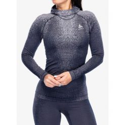 Bluza termoaktywna damska Odlo Blackcomb Eco BL Top Facemask LS. Szare bluzy damskie ODLO, na zimę, bez wzorów, bez kaptura. Za 366.99 zł.