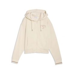 Bluza Puma Class Comfort Full-Zip Hoodie Tr Damskie. Białe bluzy damskie Puma, s, bez wzorów, z bawełny, z kapturem. Za 313.99 zł.
