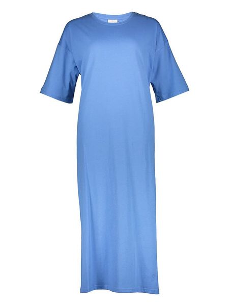 Kaffe Sukienka w kolorze błękitnym rozmiar: L. Niebieskie sukienki damskie Kaffe, bez wzorów, z bawełny, bez ramiączek. Za 61.31 zł.