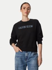 Calvin Klein Jeans Bluza Varsity LV047H806G Czarny Regular Fit. Czarne bluzy damskie Calvin Klein Jeans, xs, bez wzorów, z bawełny, bez kaptura. Za 329.99 zł.
