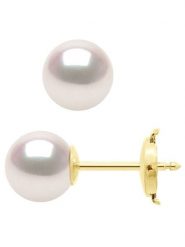 ATELIERS SAINT GERMAIN Złote kolczyki-wkrętki z perłami rozmiar: onesize. Białe kolczyki damskie ATELIERS SAINT GERMAIN, z perłą, złote. Za 1,239.99 zł.