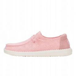 HEYDUDE Damskie Mokasyny Wendy Eyelet Lace. Czerwone mokasyny damskie Hey dude, z materiału, bez obcasa. Za 199.00 zł.