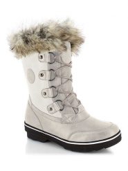 Kimberfeel Kozaki zimowe "Megeve" w kolorze białym rozmiar: 39. Białe kozaki damskie Kimberfeel, na zimę, z materiału, bez obcasa, bez zapięcia. Za 347.99 zł.