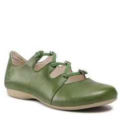 Półbuty Josef Seibel. Zielone półbuty damskie Josef Seibel, bez wzorów, bez obcasa, na płaskiej podeszwie, bez zapięcia. Za 269.99 zł.