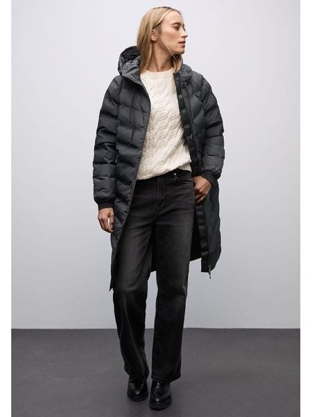 Street One Płaszcz pikowany w kolorze granatowym rozmiar: 38. Niebieskie płaszcze damskie Street One, bez wzorów, bez kaptura. Za 403.15 zł.