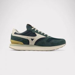Buty Mizuno RB87 Zielone Sneakers Lifestyle. Zielone obuwie sportowe damskie Mizuno, ze skóry, bez zapięcia, na fitness i siłownię. W wyprzedaży za 411.60 zł.