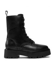 KARL LAGERFELD Trapery KL43455 Czarny. Czarne trapery damskie KARL LAGERFELD, ze skóry, bez zapięcia. Za 909.99 zł.