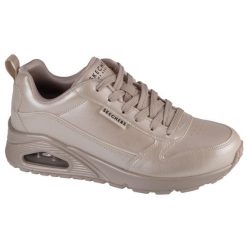Buty sportowe Sneakersy damskie, Uno - Galactic Gal. Szare obuwie sportowe casual damskie Skechers, z materiału, trekkingowe. Za 455.00 zł.