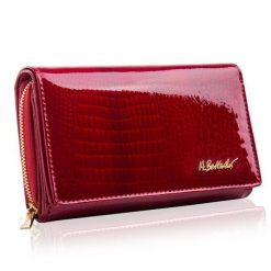 Portfel skórzany BETLEWSKI czerwony BPD-CR-513. Czerwone portfele damskie Betlewski, bez wzorów, ze skóry. Za 159.00 zł.