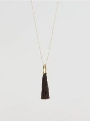 Naszyjnik z zawieszką - ciemnobrązowy. Brązowe naszyjniki damskie Reserved. Za 59.99 zł.