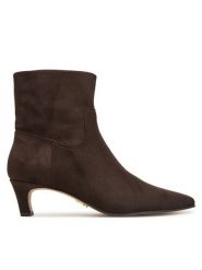 Steve Madden Botki Davis-S 11005692 Brązowy. Brązowe botki damskie Steve Madden, z materiału, bez obcasa, na słupku, bez zapięcia. Za 559.99 zł.