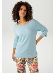 Aniston Sweter w kolorze błękitnym rozmiar: 36. Niebieskie swetry klasyczne damskie Aniston, bez kołnierzyka. Za 63.45 zł.