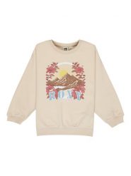 Roxy Bluza Morning Hike Brushed ERGFT04027 Beżowy Regular Fit. Brązowe bluzy dziewczęce Roxy, bez wzorów, z bawełny, bez ramiączek, bez kaptura. Za 159.99 zł.