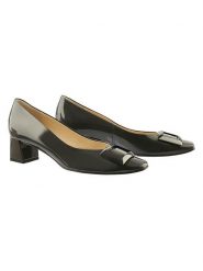 Högl Skórzane czółenka "Hannah" w kolorze antracytowym rozmiar: 41,5. Czarne czółenka damskie Högl, bez wzorów, bez obcasa. Za 331.46 zł.