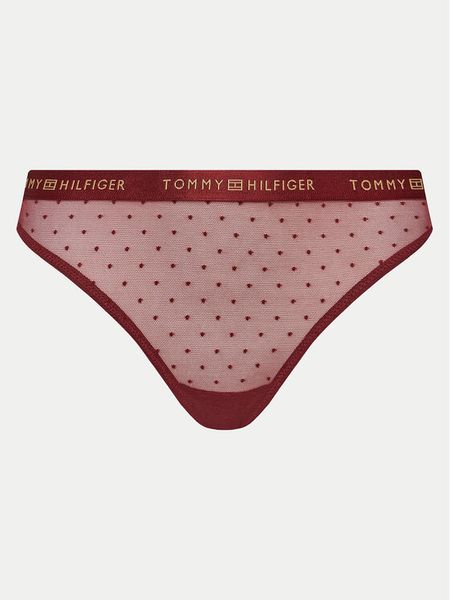 Tommy Hilfiger Stringi UW0UW05533 Czerwony. Czerwone stringi Tommy Hilfiger, bez wzorów, z syntetyku. Za 59.99 zł.