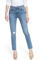 WRANGLER RETRO-SKINNY SPODNIE DAMSKIE VINTAGE NOISE W253WB058 112128002. Rurki damskie Wrangler, bez wzorów, z jeansu. Za 189.99 zł.