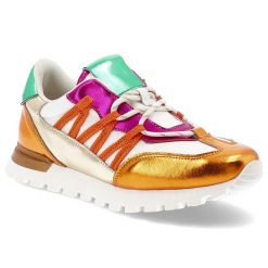 Pomarańczowe Sneakersy Artiker Wygodne Sportowe Obuwie Damskie. Białe obuwie sportowe casual damskie Artiker, z gumy. Za 279.00 zł.