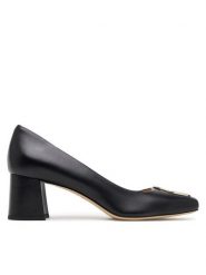 Aigner Półbuty Grazia 25D 1251140 Czarny. Czarne czółenka damskie Aigner, bez wzorów, ze skóry, bez obcasa, na obcasie. Za 829.99 zł.
