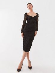 Pinko Sukienka koktajlowa 101666 7585 Czarny Slim Fit. Czarne sukienki damskie Pinko, bez wzorów, z syntetyku, wizytowe, bez ramiączek. Za 2,439.00 zł.