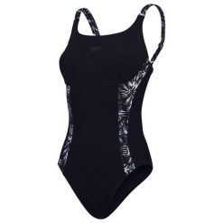 Strój kąpielowy jednoczęściowy damski na basen Speedo Shaping Splice. Czarne stroje jednoczęściowe Speedo, bez wzorów. Za 251.98 zł.