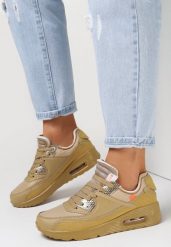Beżowe Buty Sportowe Nymerris. Brązowe obuwie sportowe casual damskie Born2be. Za 99.99 zł.