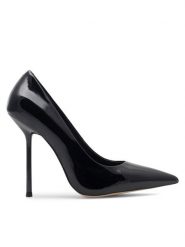 Eva Minge Szpilki STUDIO LT-02 Czarny. Czarne szpilki damskie Eva Minge, bez wzorów, z lakierowanej skóry, bez obcasa, na szpilce, bez zapięcia. Za 249.99 zł.