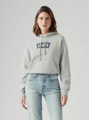 Levi´s Bluza w kolorze jasnoszarym rozmiar: XS. Szare bluzy damskie s, bez wzorów, z bawełny, z kapturem. Za 118.56 zł.