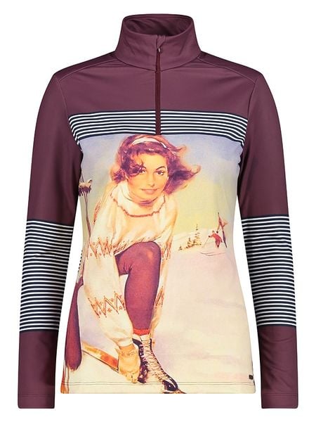 CMP Bluza polarowa w kolorze fioletowym ze wzorem rozmiar: 44. Różowe bluzy damskie CMP, bez wzorów, z materiału, bez kaptura. Za 140.86 zł.