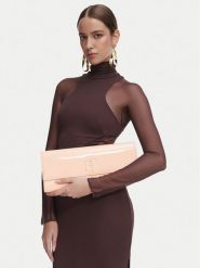 Elisabetta Franchi Torebka BS-29A-67E2-V220 Beżowy. Brązowe torebki wieczorowe damskie Elisabetta Franchi, bez wzorów, ze skóry, bez dodatków. Za 939.99 zł.