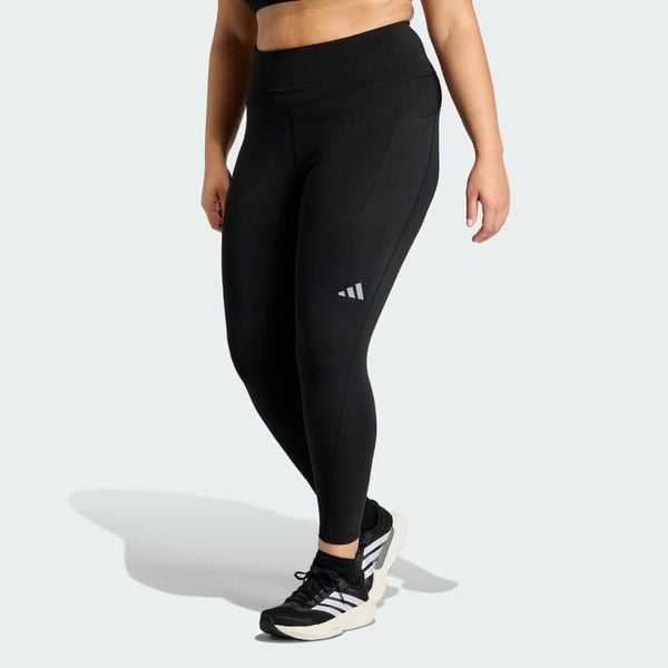Legginsy do biegania adi365 Climacool AOP 7/8 (Plus Size). Czarne legginsy damskie Adidas, plus size, bez wzorów. Za 279.00 zł.