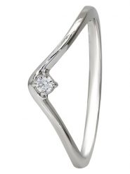 Vittoria Jewels Złoty pierścionek z diamentem rozmiar: 59. Szare pierścionki damskie Vittoria Jewels, z diamentem, złote. Za 900.49 zł.