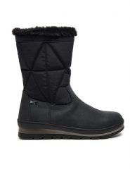 Caprice Botki 9-26404-43 Czarny. Czarne botki damskie Caprice, z materiału, bez obcasa, na płaskiej podeszwie, bez zapięcia. Za 519.99 zł.