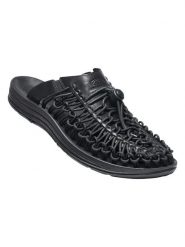 Keen Skórzane klapki "Uneek - Limited Edition" w kolorze czarnym rozmiar: 41. Czarne klapki damskie Keen, bez wzorów, ze skóry, bez obcasa, bez zapięcia. Za 148.61 zł.