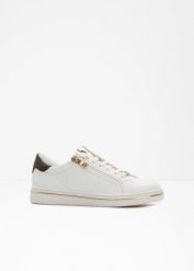 Sneakersy marki Marco Tozzi zapinane na zamek. Białe obuwie sportowe treningowe bonprix. Za 134.99 zł.