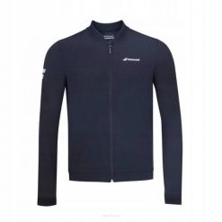 Bluza tenisowa juniorska Babolat Play Jacket. Czarne bluzy damskie BABOLAT, bez wzorów, z dresówki, bez kaptura. Za 155.99 zł.