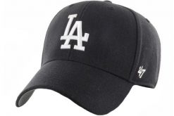 Czapka z daszkiem do baseball'u Los Angeles Dodgers czarna OSFM. Czarne czapki z daszkiem damskie 47 Brand, bez wzorów, z materiału. Za 99.99 zł.