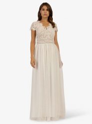 APART Sukienka w kolorze kremowym rozmiar: 38. Brązowe sukienki damskie Apart, bez wzorów, z koronki, bez ramiączek. Za 260.99 zł.