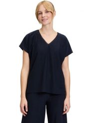 Vera Mont Bluzka w kolorze czarnym rozmiar: 50. Czarne bluzki damskie Vera Mont, bez wzorów, bez kołnierzyka, bez ramiączek. Za 106.38 zł.