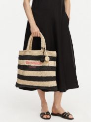 Liu Jo Torebka VA6197 A0006 Czarny. Czarne shopper bag Liu Jo, bez wzorów, bez dodatków. Za 389.99 zł.