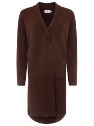 Zwillingsherz Kardigan "Jessi" w kolorze brązowym rozmiar: L/XL. Brązowe kardigany damskie Zwillingsherz, l, bez wzorów. Za 196.70 zł.