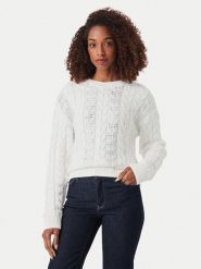 Guess Sweter W6YR21 Z0965 Biały Regular Fit. Białe swetry klasyczne damskie Guess, xs, z syntetyku, bez kołnierzyka. Za 424.99 zł.