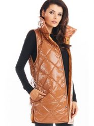 Awama Kamizelka w kolorze beżowym rozmiar: S/M. Brązowe kamizelki damskie Awama, m, bez wzorów, bez kaptura. Za 164.99 zł.