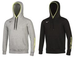 Bluza z kapturem Mizuno Team. Czarne bluzy damskie Mizuno, xl, bez wzorów, z poliesteru, z kapturem. Za 270.50 zł.